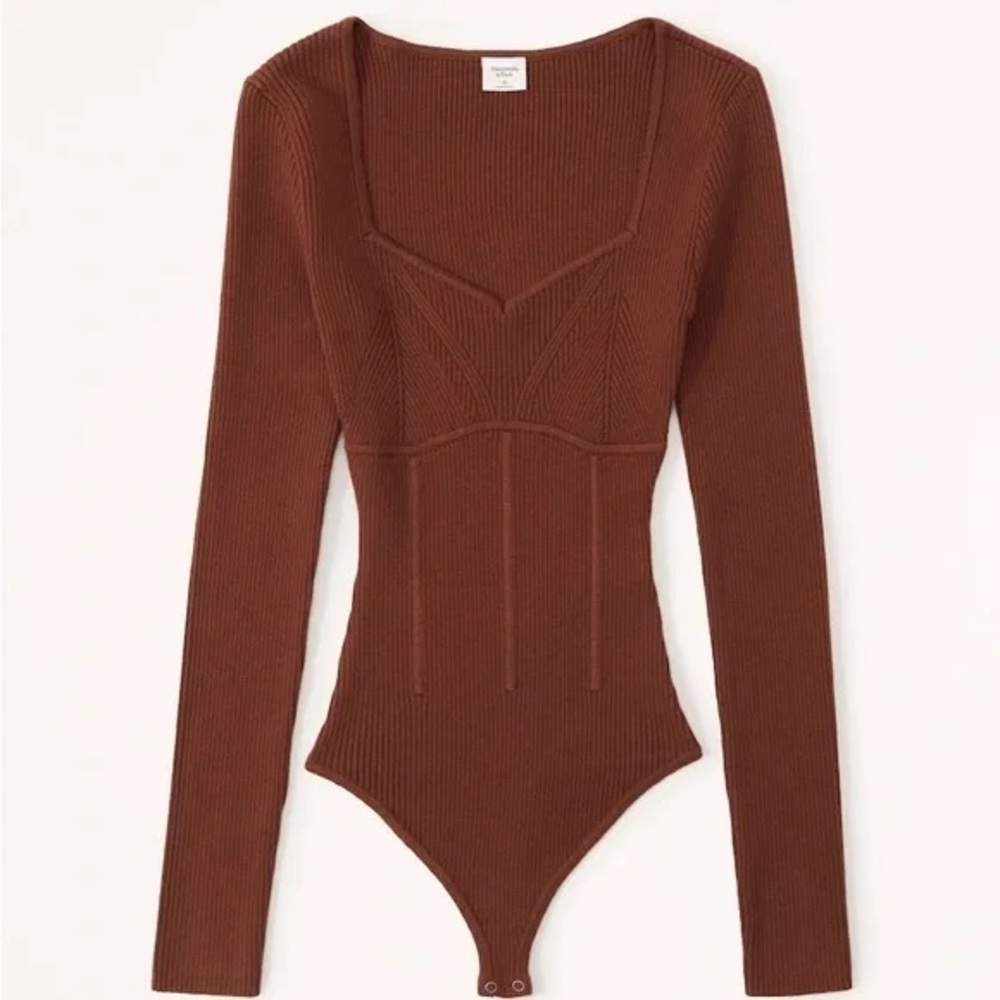 NWT Abercrombie & Fitch Bodysuit in Burnt Orange, Size Large.